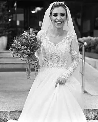 Chantilly lace ballgown